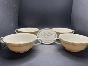 Set Of 4 Vintage Lenox Charleston Soup Bullion Double 2 Handled Cup - Picture 1 of 5