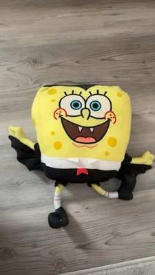 Vitg 2002 Vampire SpongeBob SquarePants Plush Halloween Dracula Bat Toy 13" - Image 1 of 3