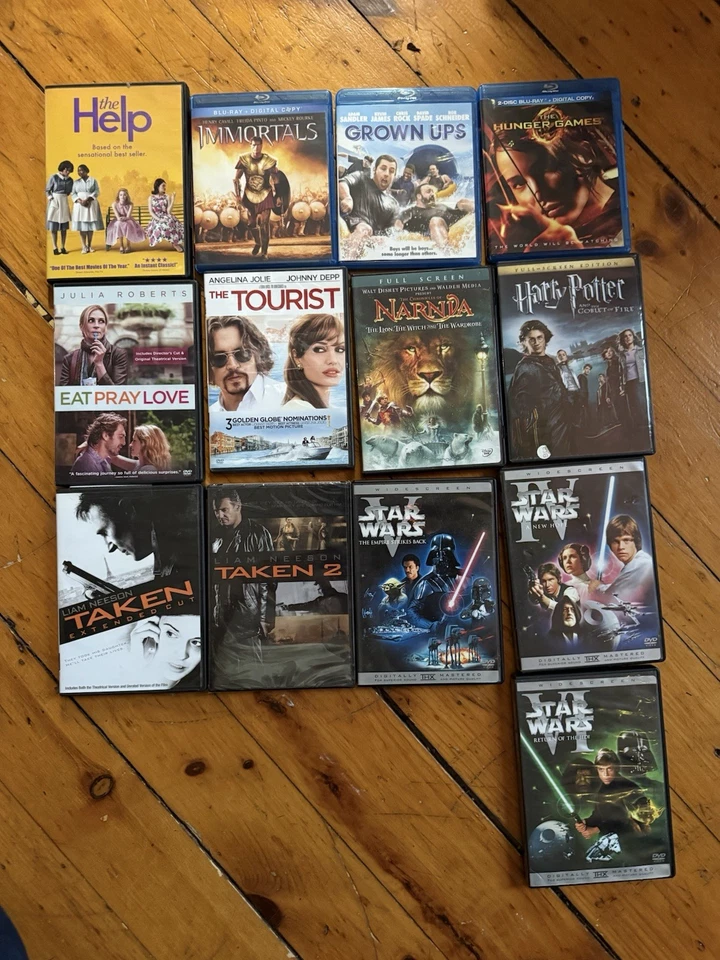 DVD / Blu Ray Lot 13 Titles - Taken - Star Wars - Eat Pray Love - Hunger Games.. - Image 1 of 1