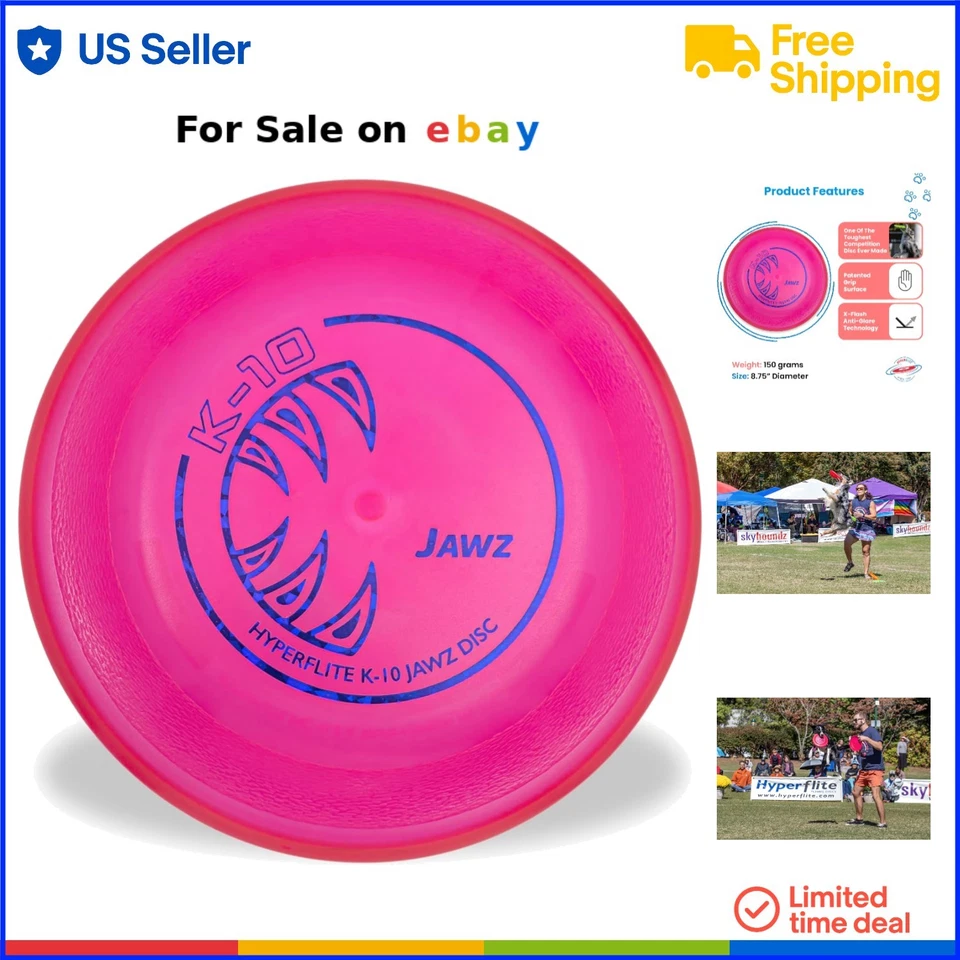 Розовый диск для собак 8,75 дюйма игрушка для извлечения на открытом воздухе устойчивая к проколам для всех пород - Изображение 1 из 4