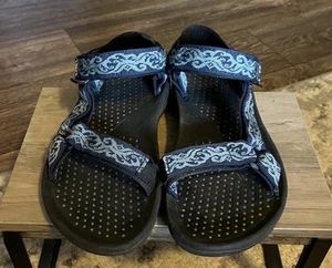Teva Sandals Womens Size 7 Sport Sandals Blue/Black Exc. Condition - Picture 1 of 4