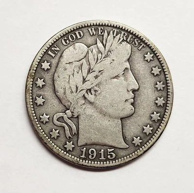 Medio dólar de peluquero 1915-S - elección fina Foto 1 de 2