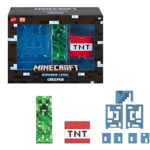 Minecraft Diamond Level Creeper Action Figure with Armor & TNT Block 5.5 Inch - Picture 1 of 7