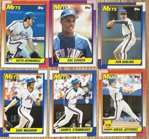 NY Mets HERNANDEZ MAGADAN GOODEN STRAWBERRY DARLING JEFFRIES Topps 1990 Cards - Picture 1 of 7
