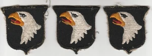 3 WW II era? 101st Airborne Division patches w/o tabs, Type 1 or Type 10 - Picture 1 of 2