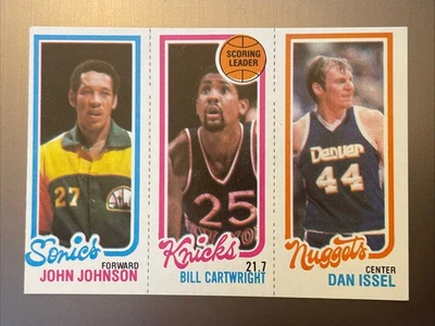 1980-81 Topps #76 / 163 / 230 - John Johnson / Bill Cartwright / Dan Issel - Image 1 of 2