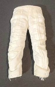 Barbie Fashion Doll White Pants Ruffled Capri Pants Styled - Picture 1 of 3