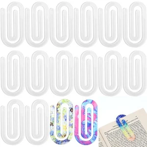 16 Pack Sublimation Blank Acrylic Paper Clips Jumbo Paper Clips Heat Transfer... - Picture 1 of 6