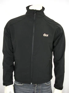 180S BLACK SOFTSHELL ZIP FRONT LONG SLEEVE JACKET MEN'S S - Picture 1 of 12