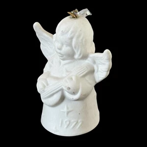 Campana angelo Hummel Goebel vintage ornamento natalizio ceramica con ali Germania - Foto 1 di 12