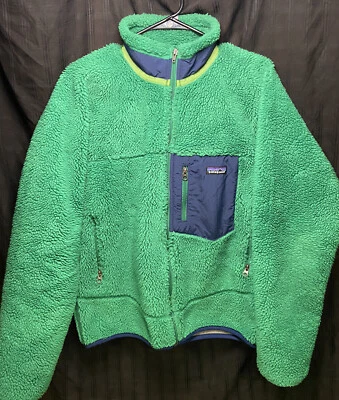 Chaqueta polar rara Patagonia Retro X Deep Pile con cremallera verde para hombre pequeña S 2011 Foto 1 de 4