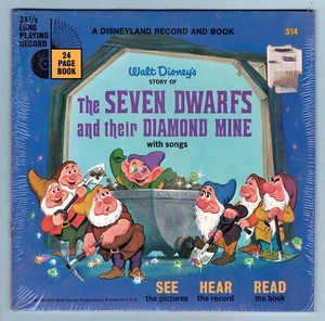 1967 - DISNEYLAND RECORD AND BOOK - SEVEN DWARFS AND THEIR DIAMOND MINE - SEALED - Picture 1 of 2