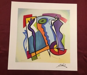 Alfred Gockel Blue on Blue Seriolithograph Artwork and Certificate Enclosed - Picture 1 of 3
