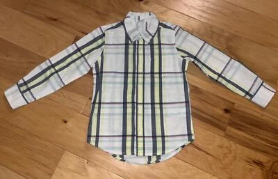 CAMISA GAP BOYS BLANCA A CUADROS CON BOTONES TALLA 5T EXCELENTE ESTADO LD6 Foto 1 de 4