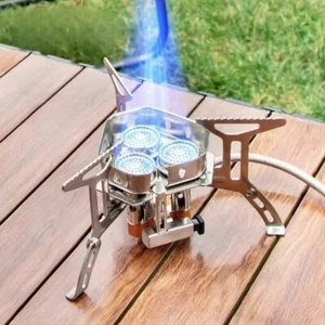 5800W 3 Heads Camping Foldable Gas Stove Burners For Tourist Camping Hiking - Picture 1 of 9