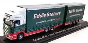 Oxford Diecast 1/76 Scale STOB032 - Scania R440 Drawbar Eddie Stobart - Picture 1 of 5
