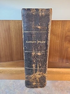 Altes, Morten Luther, Dänisches Ordensbuch von 1854, Buuskirche, Lederbibel - Bild 1 von 11