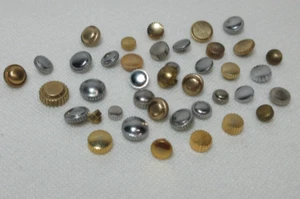 LOT OF 40 WATCH CROWNS WATCHMAKER PARTS ASSORTED LOT SOME GOLD FILLED PLATED - Picture 1 of 8