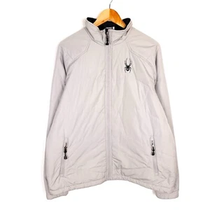 SPYDER Men Puffer Jacket Size L Full Zip Pockets Grey Insulated Polyester - Picture 1 of 9