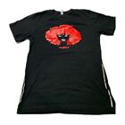 Black Red Afro Moxie Graphic Short Sleeve T-Shirt Small #682
