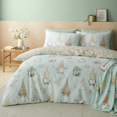 Catherine Lansfield Spring Gonks Reversible Single Double King Duvet Cover Set