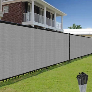 Parabrezza grigio 4' 5' 6' 8' recinzione privacy schermo giardino parabrezza rete tessuto copertura ombreggiante - Foto 1 di 12