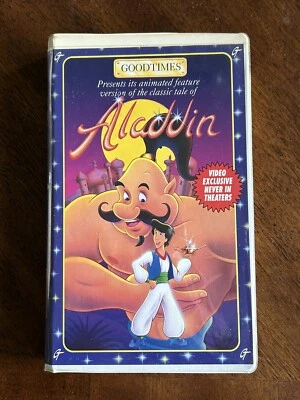 Aladdin A Goodtimes Classic Animated Feature VHS Clamshell - Image 1 of 4