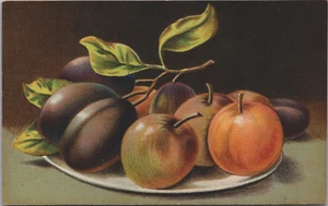 Postal vintage de arte de ciruelas muertas B191 - Imagen 1 de 2
