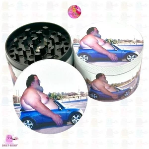50mm Dad Bod in a Drop Top Mini Metal Tobacco Magnetic 4Part Grinder Funny Gift - Picture 1 of 21