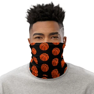 Máscara facial calentadora polaina cuello temática baloncesto negra para hombre regalo alternativo - Imagen 1 de 3
