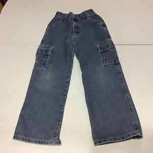 Kid's Unbranded Denim Cargo Jeans Size 7X R Made USA