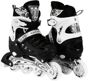 Kids Adjustable Inline Skates Scale Sports Sizes Safe Durable Outdoor Featuring  - Picture 1 of 7