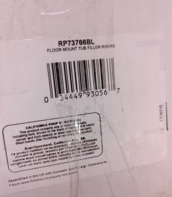 Elevadores de llenado de bañera tradicionales Brizo RP73766BL de montaje en piso negro mate Foto 1 de 4