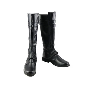 starwars Cosplay Shoes Anakin Skywalker Darth Vader Costume Props PU Long Boots - Picture 1 of 12