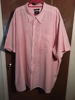 Harbor Bay Mens Sz 4XL Short Sleeve Shirt 1 Pocket Cool & Dry UV Protection Red - Image 1 of 4