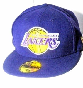 Los Angeles Lakers New Era 59fifty NBA Fitted Hat Cap Purple Size 7 - Picture 1 of 15