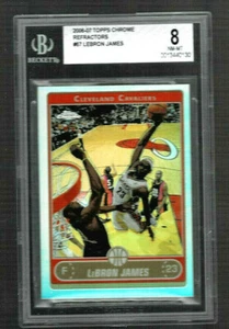 2006/07 TOPPS CROMO BALONCESTO #67 CAVS LEBRON JAMES REFRACTOR BGS 8 BONITA TARJETA - Imagen 1 de 2