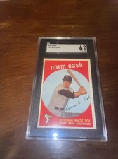 1959 TOPPS BASEBALL #509 NORM CASH CHICAGO WHITE SOX ROOKIE CARD GRADED SGC 6
