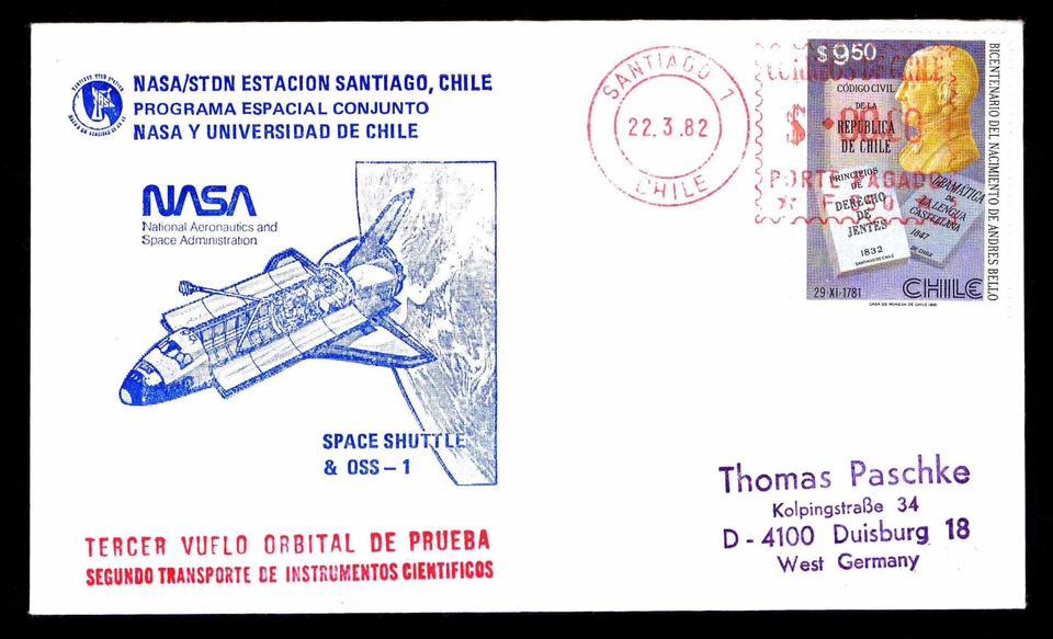 Lanzamiento Columbia STS-3 1982 - NASA/STDN ESTACIÓN SANTIAGO, CHILE (ESP#2602) Foto 1 de 1