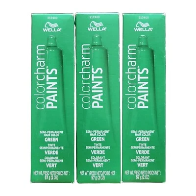 Pinturas Wella Color Charm Semipermanentes Color de Cabello Verde - 2 OZ - Paquete de 3 Foto 1 de 4