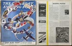 Saturday Evening Post - Ski Weld cover only - Aug. 23, 1941 - WW2 insignia w/key - Imagen 1 de 3