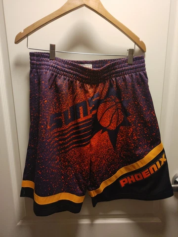 Large Phoenix Suns Swingman Shorts Mitchell & Ness 1996 Re-Take Gradient NWT Cover