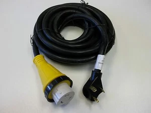 FAST SHIPPING RV Power Cord 30 amp cord to 50 amp twist lock female male 25ft - Picture 1 of 2