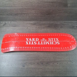 Schmitt Stix Yard Stick 9.625" x 36" Skateboard Deck - Red - Picture 1 of 7