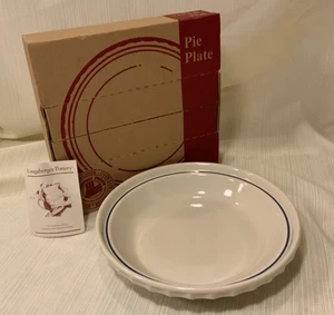Longaberger Keramik 10" Tortenplatte traditionell blau 30015 Box  - Bild 1 von 2