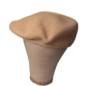 Vintage Turtle K Wool Newsboy Flat Cap Size Small Beige NEW Paperboy Hat Cabbie - Picture 1 of 9
