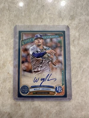 2019 Topps Gypsy Queen Willy Adames Auto Blue /150 Tampa Bay Rays On Card Auto - Image 1 of 4