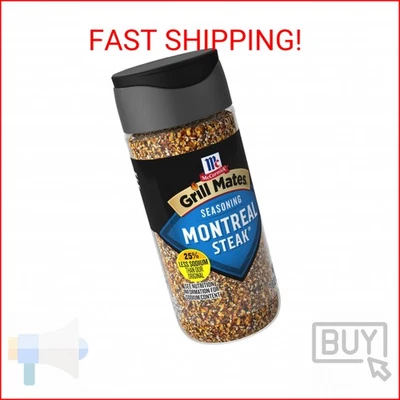 McCormick Grill Mates 25% Less Sodium Montreal Steak Seasoning, 3.18 oz - Image 1 of 2