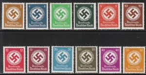 Stamp Germany Official Mi 132-43 Sc O80-91 1934 WWII War Reich Emblem Dienst MH - Picture 1 of 2
