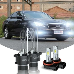 For Infiniti M37 2011 2012 2013 Xenon HID Headlight Bulbs High/Low Fog Lighs Kit - Picture 1 of 19